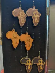 African Ankh Earrings