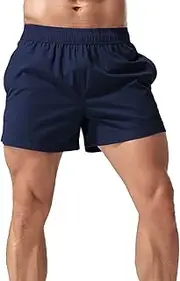 [Muscle Alive] Men's Running Shorts 5" Lightweight Fitness Bodybuilding Quick Dry with Breathable Mesh Backside
