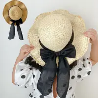 在飛比找Yahoo奇摩購物中心優惠-【Baby童衣】女童大帽簷蝴蝶結草帽 女寶寶草帽 遮陽帽 8