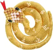 BESPORTBLE Lifelike Plush Snake Cat Interactive Chew Scratch for Indoor Cats Durable Plush Material Scented for Exciting Playtime Entertainment