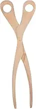 HEALEEP Bread Clips Scissor Handle Wooden Bamboo Non-Slip for Kitchen BBQ Salad Cheese Snack Reusable Utensil