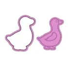 Duck cookie cutter and stamp set debosser two tone