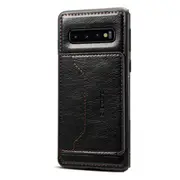 Magnetic Crazy Horse Skin PU Leather Stand Car Card Back Case for Samsung S10E Business Phone Back Cover for Samsung Galaxy S10E
