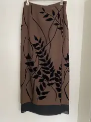 David Lawrence Skirt Size 10 2 Layered Wrap Chiffon Fabric Valour Pattern BNWT