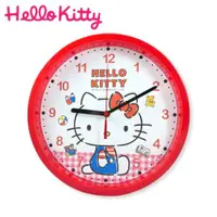 在飛比找ETMall東森購物網優惠-HELLO KITTY 10吋手繪塗鴉風超靜音掛鐘 JM-W