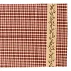 New Primitive Farmhouse Red Tan CRANBERRY BERRY VINE TABLE RUNNER Topper 72"