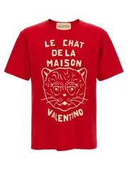 [Valentino Garavani] Valentino Garavani-Le Chat De La Maison T Shirt Rosso-Uomo L