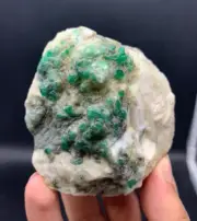 380GM | Amazing Emerald Crystal Cluster With Matrix Specimen | Swat Pakistan.