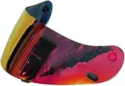 Lens Fashion Visor Wind Shield Motorcycle Helmet Goggles Suitable for HJ&C CL16 CL17 CLST Visor Wind Shield Lens(Deep Red)