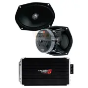 Motorcycle 250W 6"X9" 2-way Coax-sub Speakers 1000W 2-channel class-D Amplifier