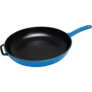 Chasseur Frypan with Cast Handle 28cm Sky Blue Cast Iron Skillet