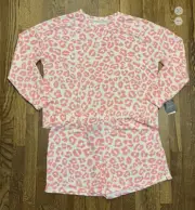 Grayson Threads Women's Size XL Long Sleeve Pajama Lounge Set Pink Leopard Print