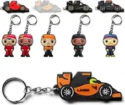 PolarAuto F1 Formula One Racing Car Tire Key Chain Keychain Compatible with Red Bull Mercedes Ferrari Team Fan Gift Accessory