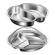 Multipurpose Cooker Steamer Basket Compartmentalized Steaming Tray