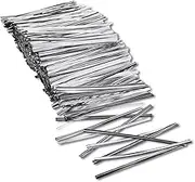 1000PCS Silver Twist Ties For Treat Bags Metallic Twist Ties Reusable Plastic Bread Twist Ties Bread Twisty-Ties For Candy Coffee Goodie Bags Snacks Halloween Party Cake Present Supplies(3.9inch)