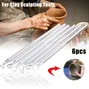 6pcs Clay Sculpting Wax Carving Pottery Ceramic Art Crafts Modeling Tools Set