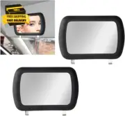 Car Sun Visor Vanity Mirror - 2PCS Clip-On Rear View Makeup Mirror for Auto, Pr