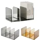 Non-Slip Documents Stand Three-Compartment Desktop Bookshelf Table