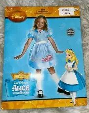 New Disney ALICE in WONDERLAND Costume Cosplay Disguise Sz Medium 7/8