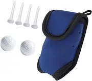 rockible Neoprene Golf Ball Waist Bag Tee Holder Portable Lightweight Utility Golf Ball Carry Pouch Case