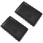 2 Pcs Decorative Tray Chip and Dip Bowl Dessert Fruit Dinner Plates Coffee