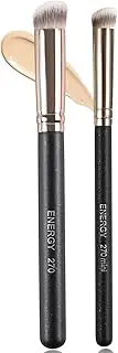ENERGY Foundation Brushes Set Professional Under Eye Concealer Brushes Perfect For Liquid Cream Setting Powder Cosmetics Buffing Blending Vegan Synthetic Bristles