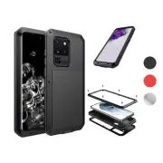 For Samsung Galaxy S20 Ultra Plus - Metal Aluminum Shockproof Gorilla Glass Case