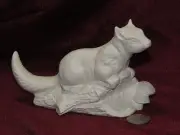 Ceramic Bisque Chipmunk on Log Ready to Paint U Paint Wildlife Fairy Diddle