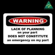 Lack of Planning Warning Sign Vinyl on Corflute Sign 18 cm x 11.3 cm