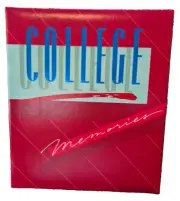 Vintage Hallmark Pink College Memories Scrapbook Album Retro 80's/90's