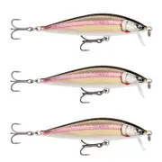3x Rapala 9.5cm Countdown Sinking Hardbody Balsa Fishing Lures -Gilded Wakasagi