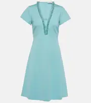 [Dorothee Schumacher] Dorothee Schumacher Emotional Essence embellished minidress AU 12 blue