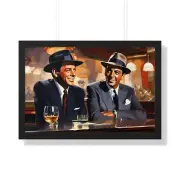 Frank Sinatra & Dean Martin Inspired Framed Print: In Vintage Lounge