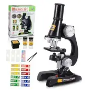 Science Kits for Kids Beginner Microscope with LED 100X 400X and 1200X Black