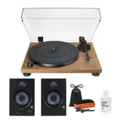 Audio-Technica AT-LPW40WN Fully Manual Belt-Drive Turntable Bundle