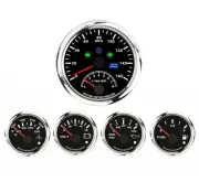 W PRO 5 Gauge Set 85mm GPS Speedometer Tachometer 160 MPH Turn Signal High Beam