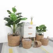 Rattan Storage Basket Flower Pots Hand Woven Wicker Basket Garden Decoration