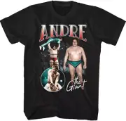 Andre The Giant Wrestling T-Shirt 100% Licensed Multi Scene Black Sizes SM - 5XL