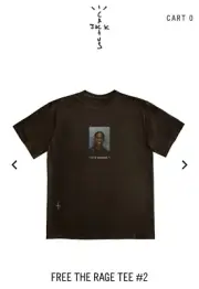 Free The Rage Tee #2 Travis Scott Free Cactus Jack! Size XL T-shirt