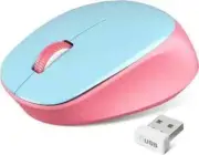Wireless Mouse for Laptop Silent Portable Computer Mouse by Ratel New Pink/Blue