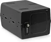 Urban August Dual Combination & Keyed Lockbox - Lockable Box for Everyday Use - Multi-Purpose lock for Home & Office Safety - Made of Industrial-Grade Plastic - One Size (Graphite))