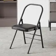 Eqvexd Pilates Yoga Assist Chair - Backless Folding Chair for Abs and Core,Balance Inversions,Flexibility,Strength Training,Black