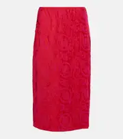 [Dries Van Noten] Dries Van Noten Printed pencil skirt AU 10 pink