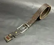 Robert Graham Mens Harringay Brown Leather Belt Size 44