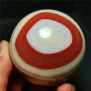 TOP 311.8G Natural Polished Red Banded Agate Crystal Sphere Ball Healing WD1139