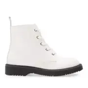 Tucker +Tate Girls Boot Size 3 White Combat NEW # bag 20-D