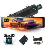10 inch IPS LCD Touch Screen Rear View Mirror Camera - Front and Rear Mirror ...