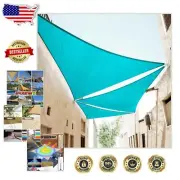 16' x 16' Turquoise Triangle Sun Shade Sail - Breathable & Long-lasting 190 GSM