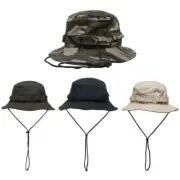 Outdoor Fishing for Sun Hat Wide Brim Beach Windproof Boonie Hat Summer Bucket C