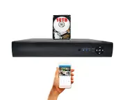 16 Channel H.265 AHD TVI CVI Analog Security Camera Recorder DVR 10TB Hard Drive
